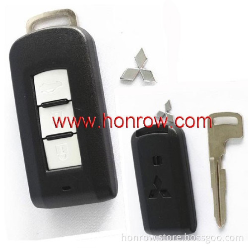Mitsubishi 3 button remote key blank with emergency key blade/car key shell/key cover